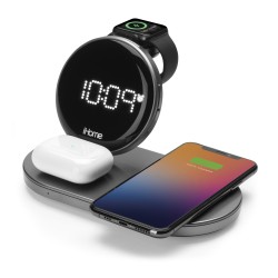 iHome PowerBoost Compact Alarm Clock w/ Qi USB, and Apple Watch Charging